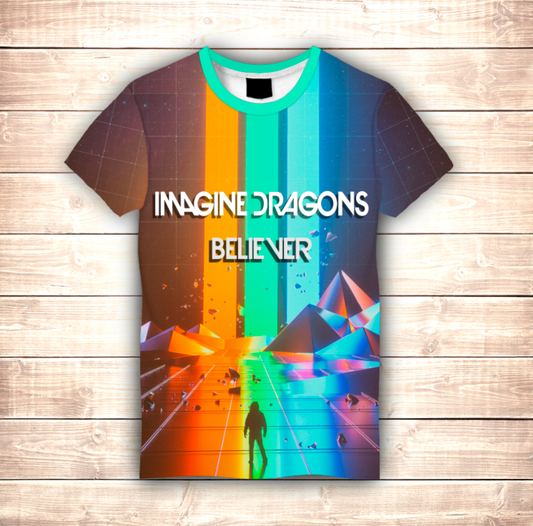 Camiseta 3D All Over Print Imagine Dragons Believer