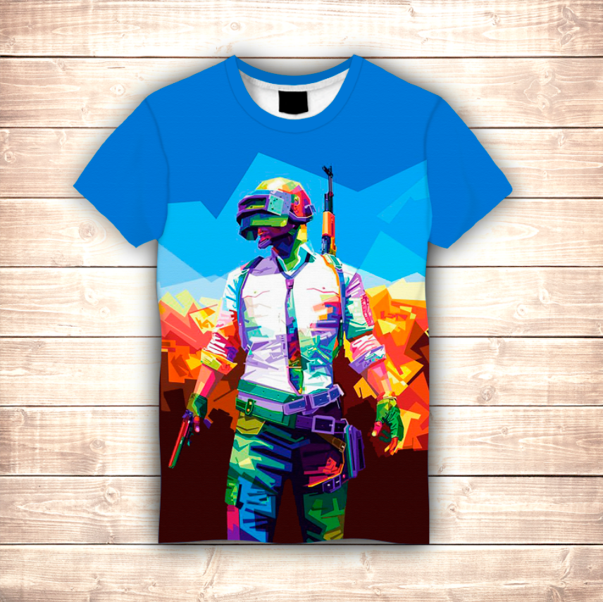 T-shirt 3D All Over Print PlayerUnknown's Battlegrounds Adult and Children's Sizes