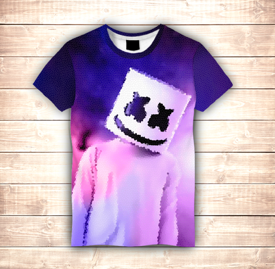 Camiseta 3D All Over Print DJ Marshmello Mosaico