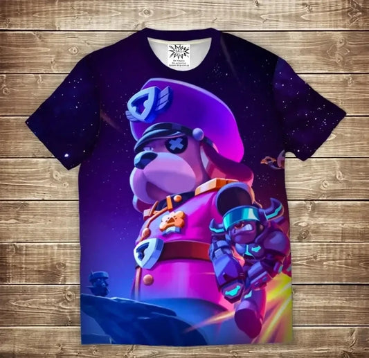 Camiseta 3D All Over Print: Gavs Brawl Stars. Gavs. Tallas niños y adultos.