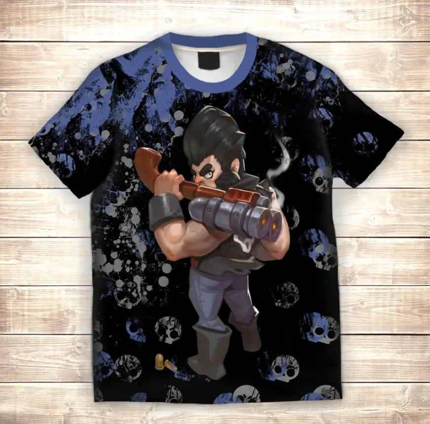 Camiseta 3D All Over Print Bull Hombre Brawl Stars