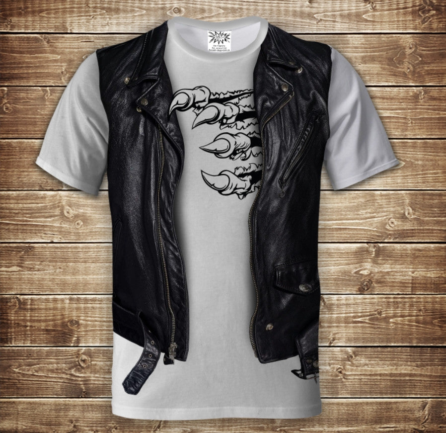 Camiseta 3D All Over Print Camiseta 2 en 1 + Chaleco Monster I'm Here Tallas Adulto y Niño