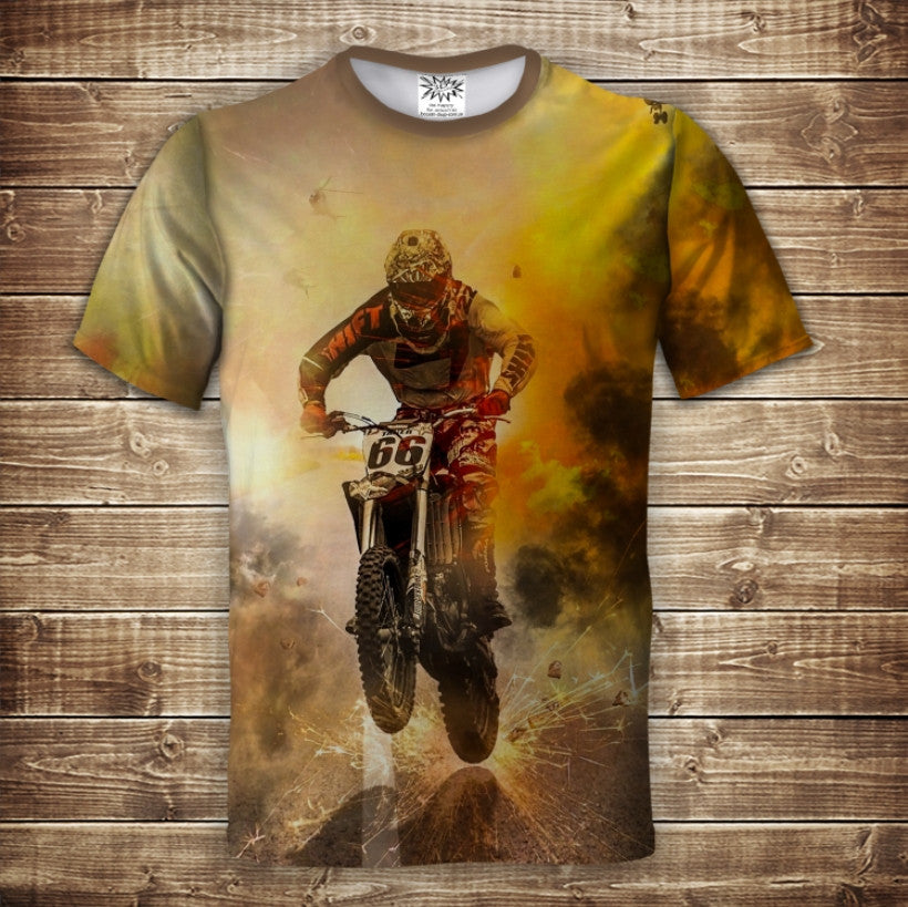 T-shirt 3D All Over Print Motocross