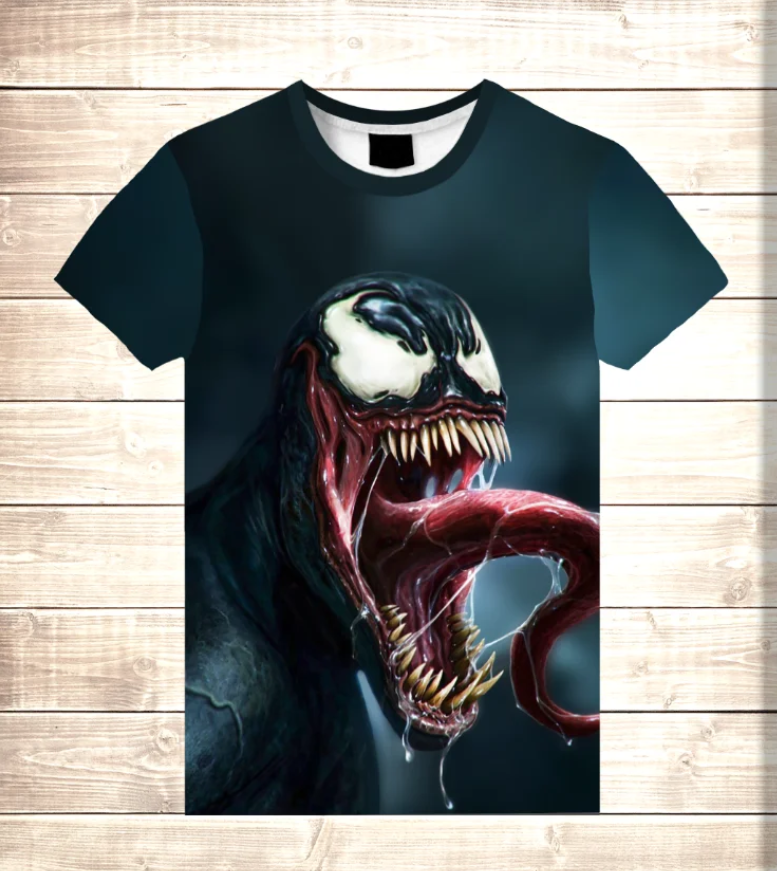 Camiseta 3D All Over Print VENOM FACE