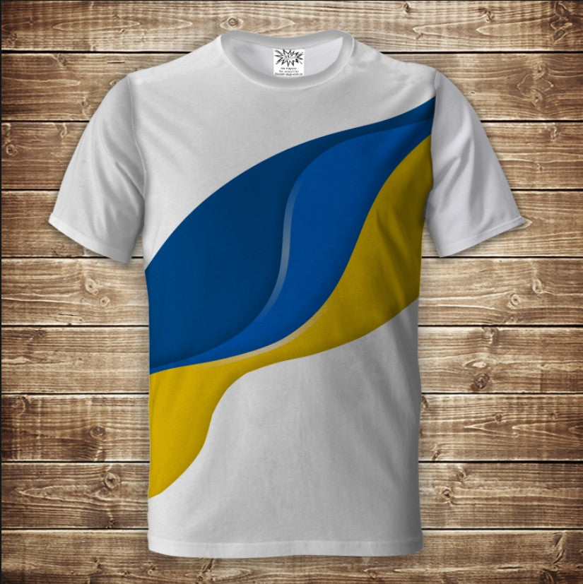 T-shirt 3D All Over Print Ukraine Flag Adult and Children Sizes