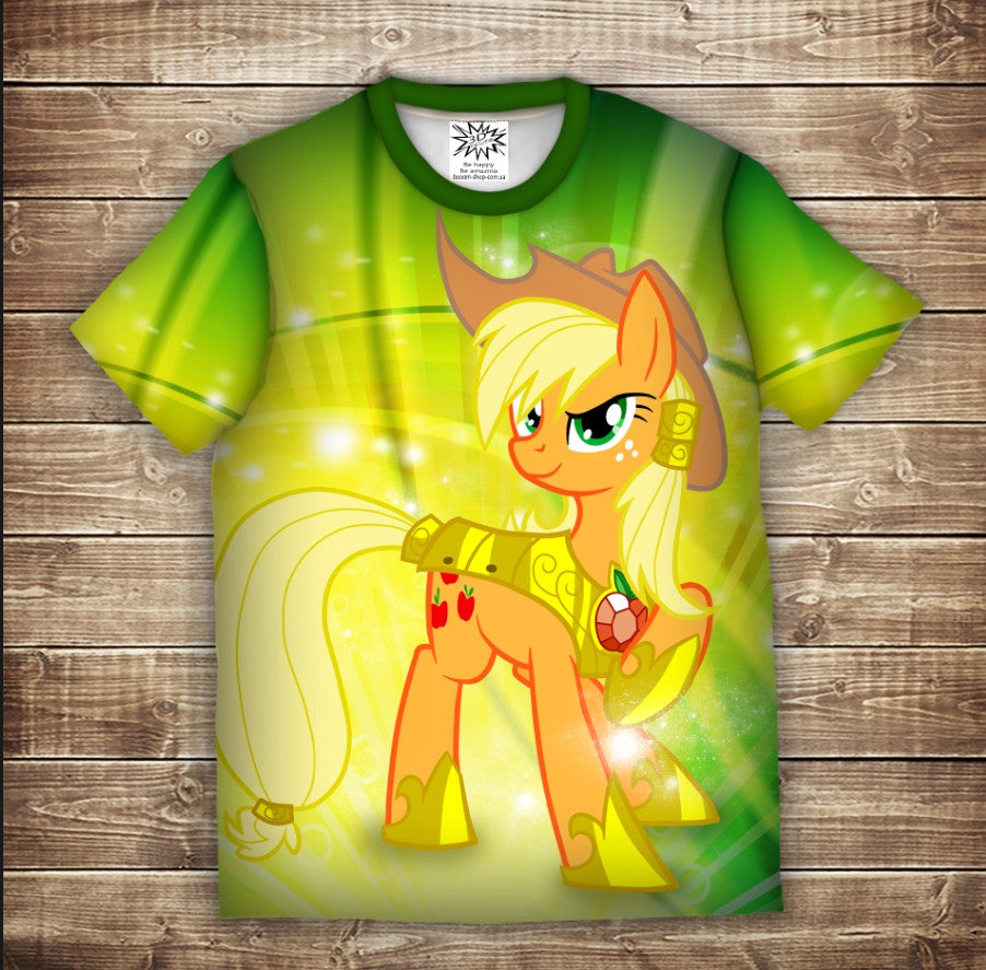 T-shirt 3D All Over Print Applejack Pony Adult and Children Sizes