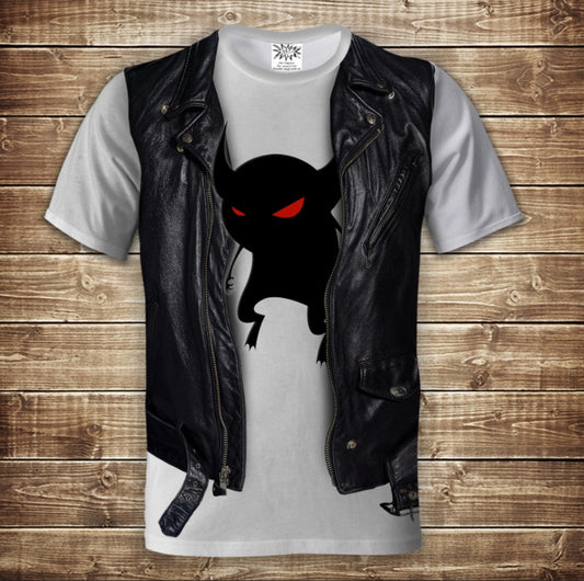 T-shirt 3D All Over Print 2-in-1 T-shirt + Vest Inner Demon Adult and Children Sizes