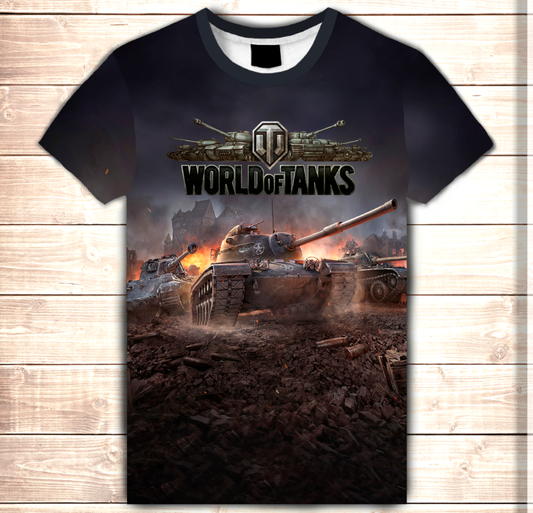 Camiseta 3D All Over Print World of Tanks