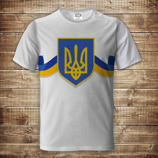 T-shirt 3D All Over Print Trizub Ukraine Adult and Children Sizes