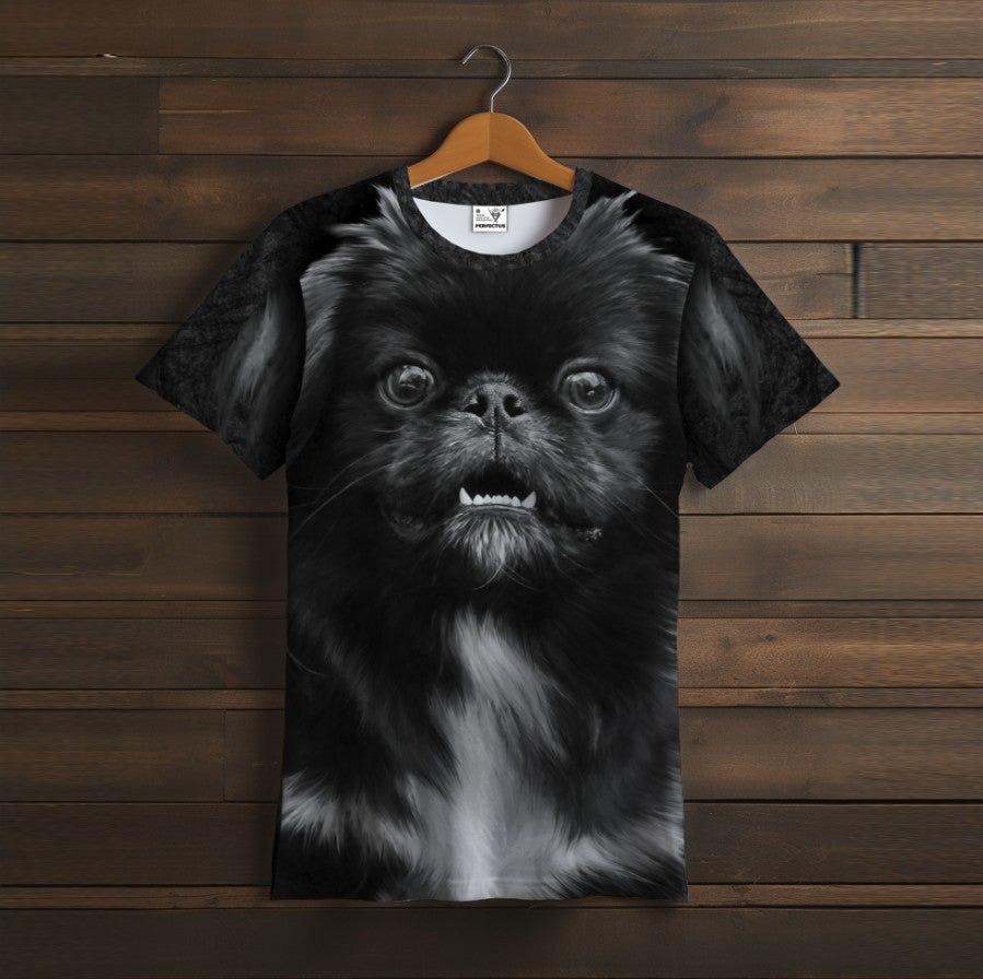 T-shirt 3D All Over Print with a Pekingese theme.