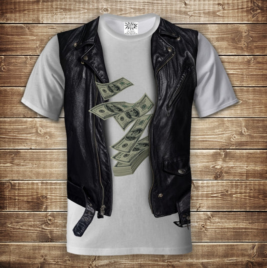 T-shirt 3D All Over Print 2-in-1 shirt + vest. Dollars Adult and children's sizes.