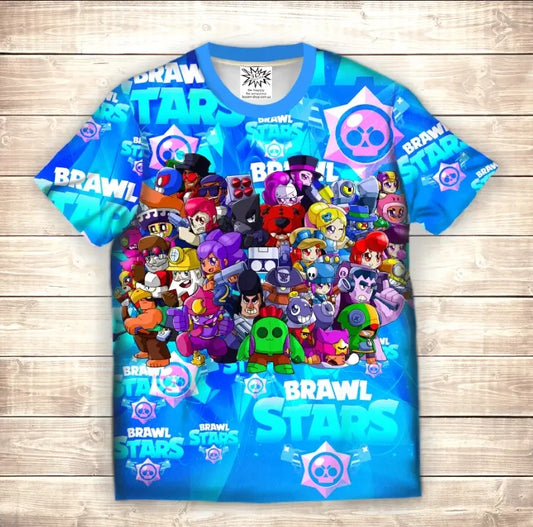 Camiseta 3D All Over Print Brawlers 2020 Y LOGO