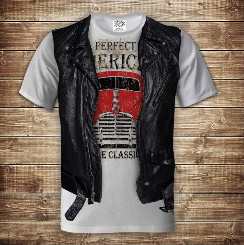 T-shirt 3D All Over Print 2-in-1 T-shirt + Vest Respect Old School Adult and Children Sizes