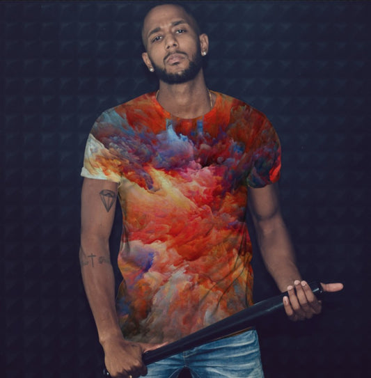 T-shirt 3D All Over Print with Watercolor Theme