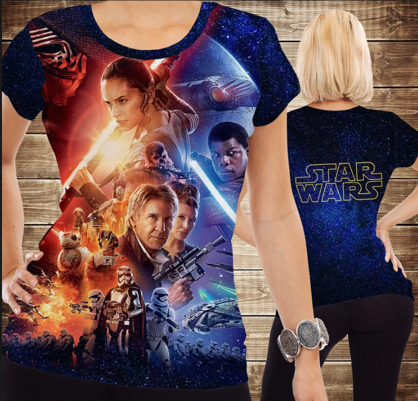 Camiseta 3D All Over Print Star Wars El Despertar De La Fuerza