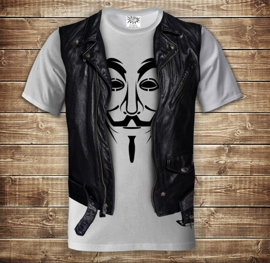 T-shirt 3D All Over Print 2-in-1 shirt + vest Anonymous Adult and Children's Sizes