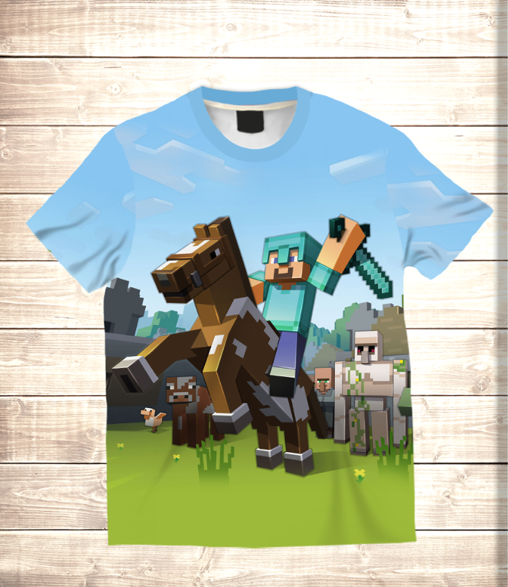 T-shirt 3D All Over Print MINECRAFT KNIGHT