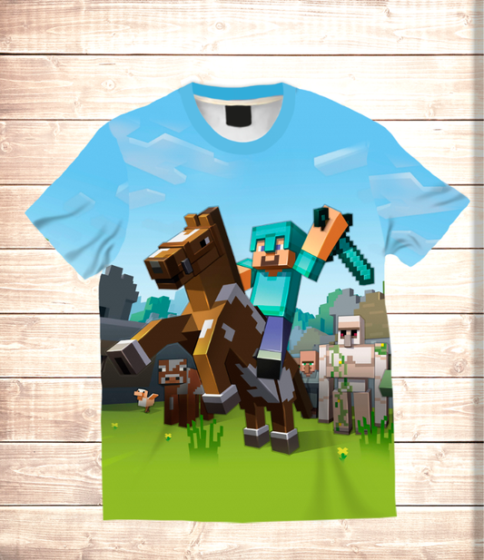 Camiseta 3D All Over Print MINECRAFT KNIGHT