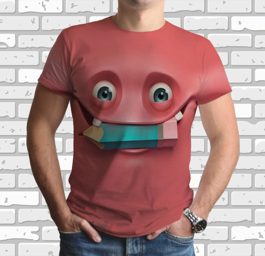 Camiseta 3D All Over Print con tema de emoticonos