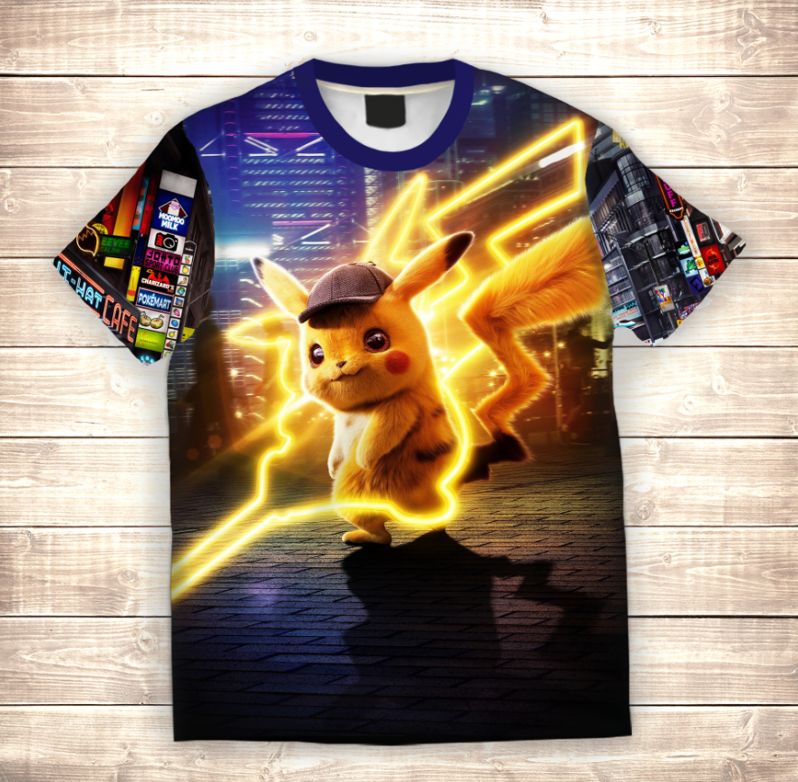 Camiseta 3D All Over Print Pikachu