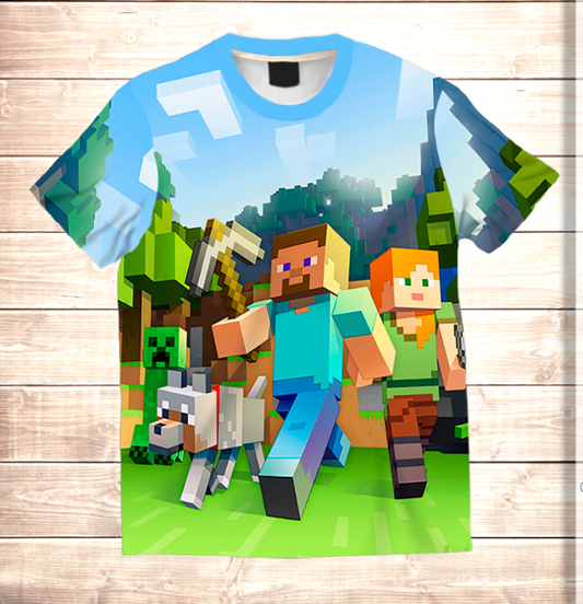 Camiseta 3D All Over Print MINECRAFT