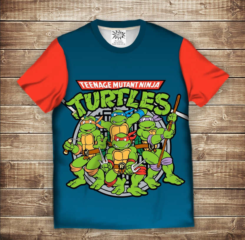 Футболка 3D All Over Print Turtles 2