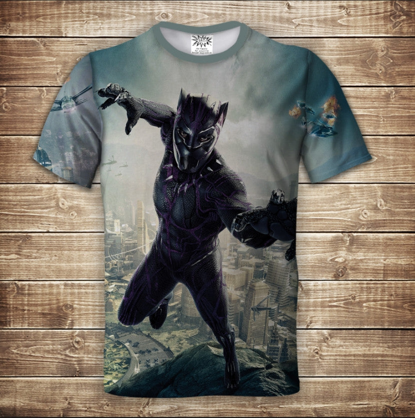 T-shirt 3D All Over Print BLACK PANTHER MARVEL