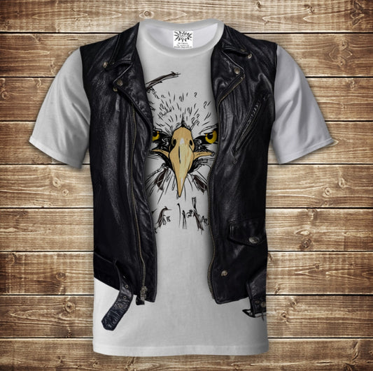 T-shirt 3D All Over Print 2-in-1 T-shirt + Vest Eagle Adult and Children's Sizes