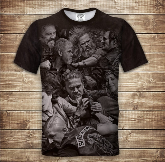 T-shirt 3D All Over Print SONS OF ANARCHY Adult and Children Sizes