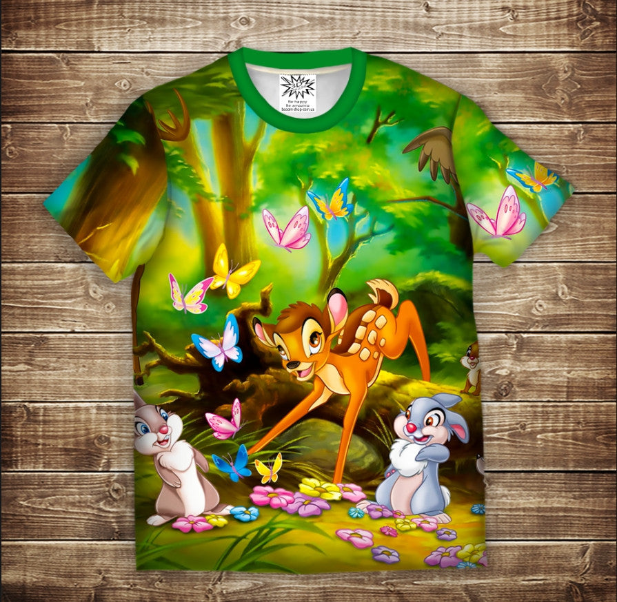 T-shirt 3D All Over Print Bambi Heroes