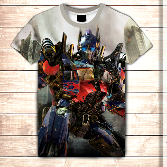 Camiseta 3D All Over Print TRANSFORMERS POSTER IN TOWN