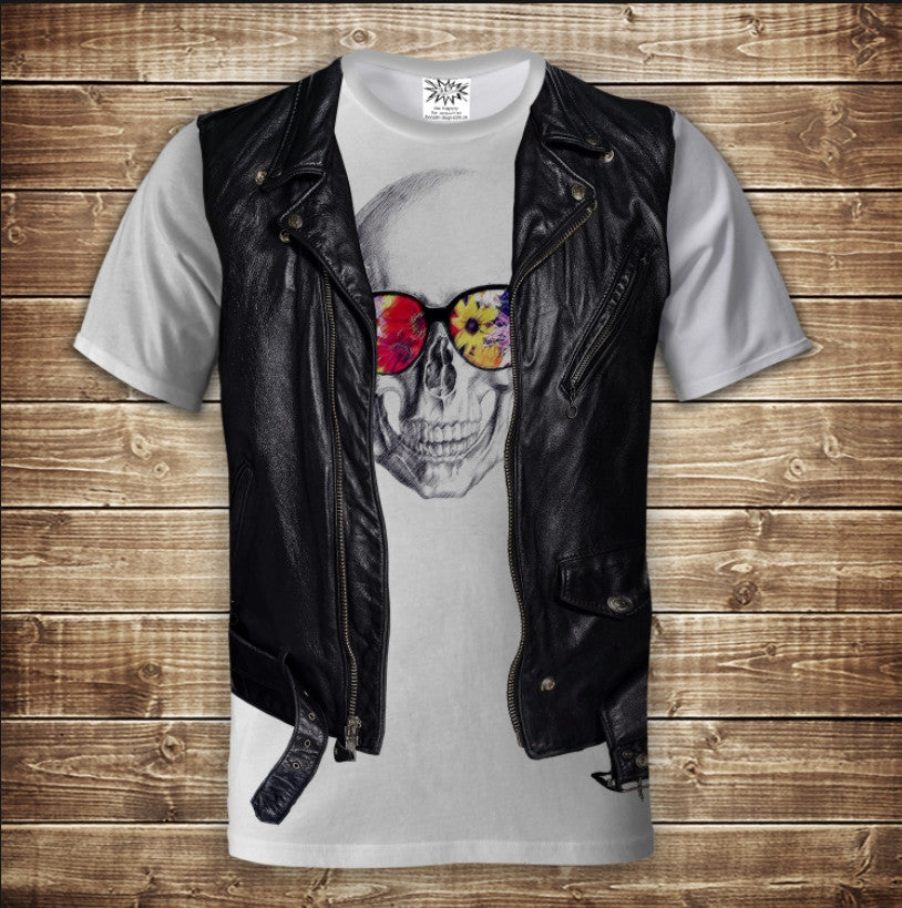 T-shirt 3D All Over Print 2-in-1 T-shirt + Vest Worldview - Skull Adult and Children's Sizes