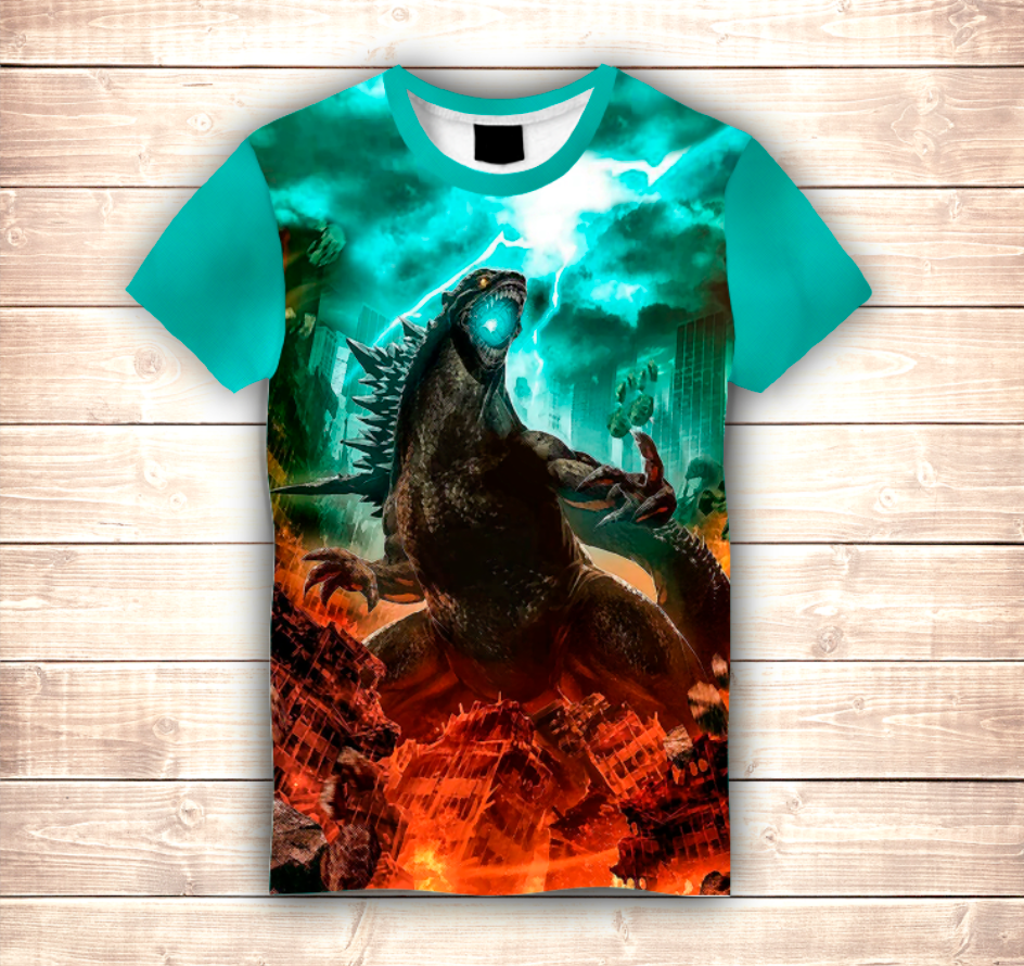 T-shirt 3D All Over Print Godzilla Strike