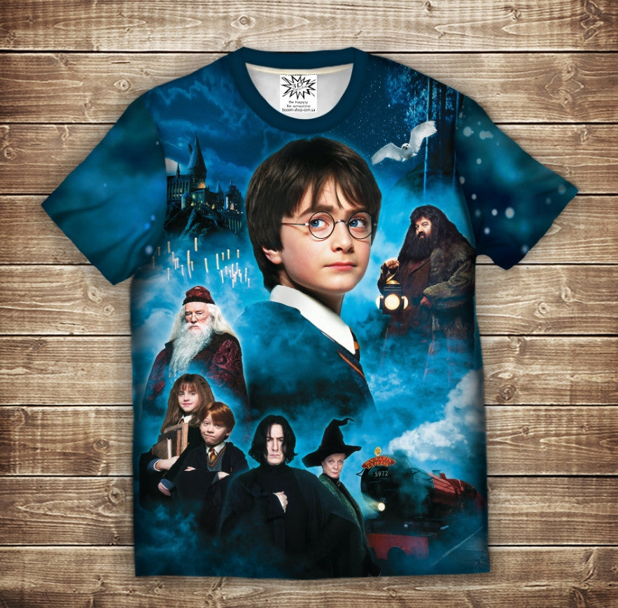 Camiseta 3D All Over Print Harry Potter y la Piedra Filosofal Tallas Infantil y Adulto