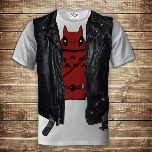 T-shirt 3D All Over Print 2-in-1 T-shirt + Vest Totoro Deadpool Adult and Children Sizes