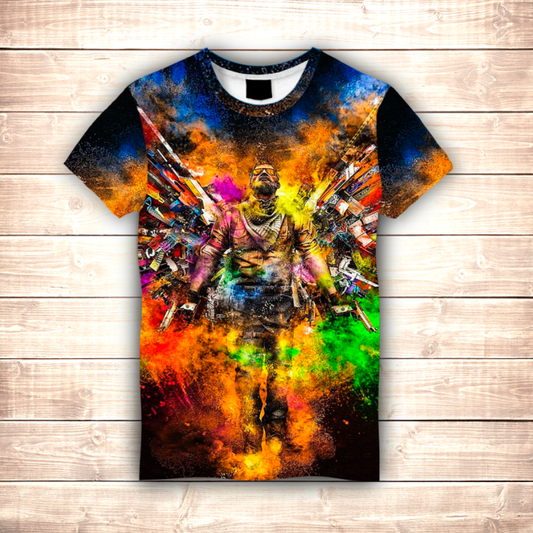 Camiseta 3D All Over Print PUBG (Battlegrounds) Tallas Adulto y Niño