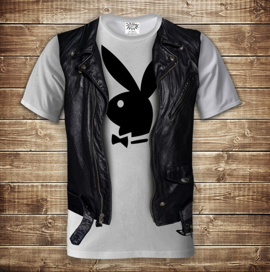 Camiseta 3D All Over Print 2 en 1 Camiseta + Chaleco Play Boy Tallas Adulto y Niño