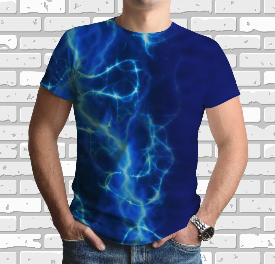 T-shirt 3D All Over Print Graffiti Vibe Neon Lightning