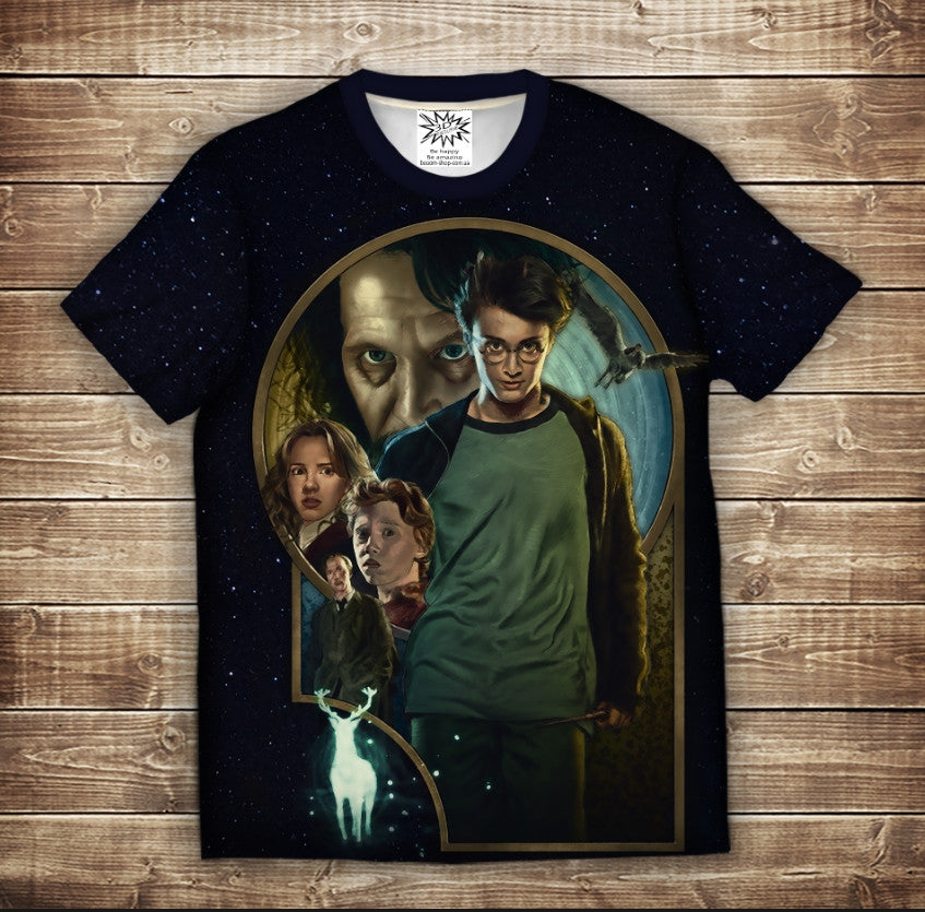 Camiseta 3D All Over Print Harry Potter. Noche estrellada. Tallas niños y adultos.