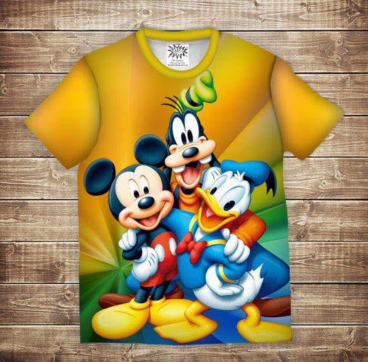 T-shirt 3D All Over Print with Disney Heroes. Children's and adult sizes.