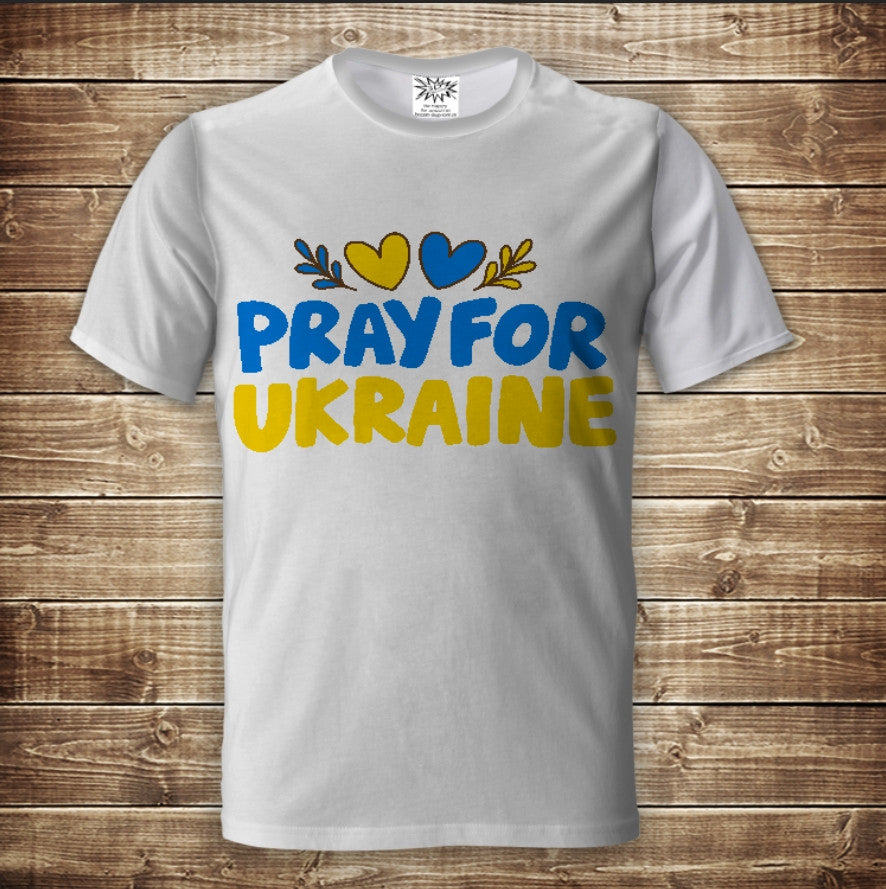 Футболка 3D All Over Print Pray For Ukraine, дорослі та дитячі розміри