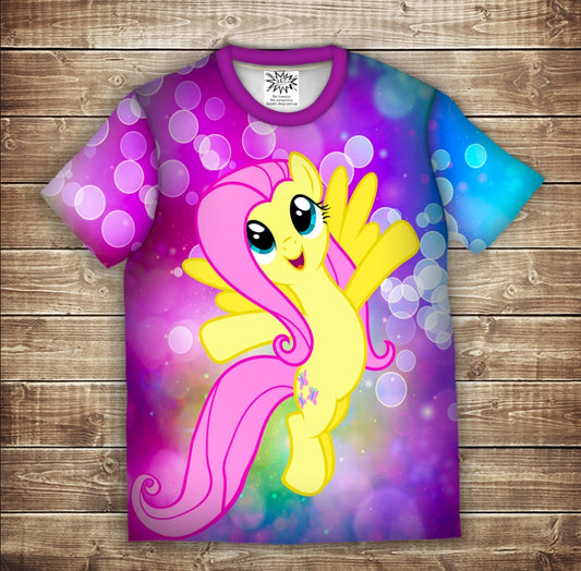 Camiseta 3D All Over Print con Pony Fluttershy