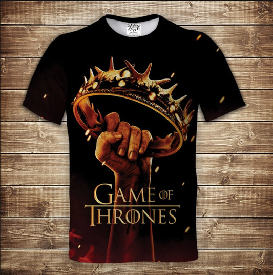 T-shirt 3D All Over Print Game of Thrones Crown