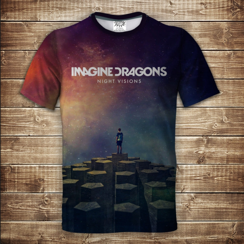 Camiseta 3D All Over Print IMAGINE DRAGONS Night Visions