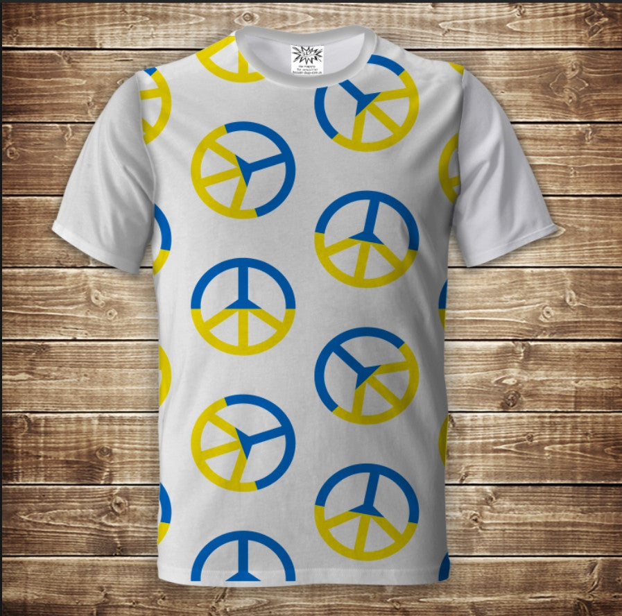 T-shirt 3D All Over Print Pacifist Ukraine Adult and Children Sizes