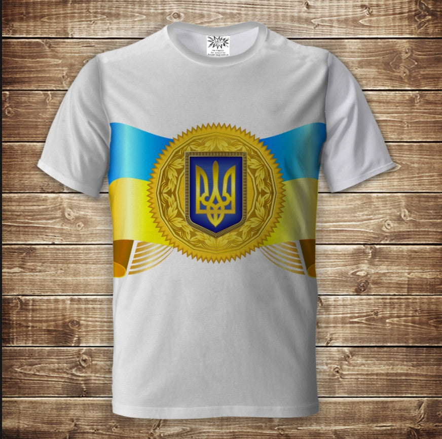 T-shirt 3D All Over Print Ukraine Symbols Adult and Children Sizes