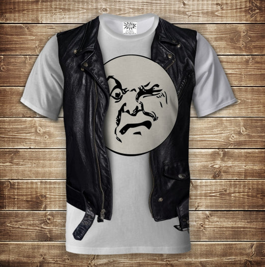 T-shirt 3D All Over Print 2-in-1 shirt + vest Moon Adult and children's sizes