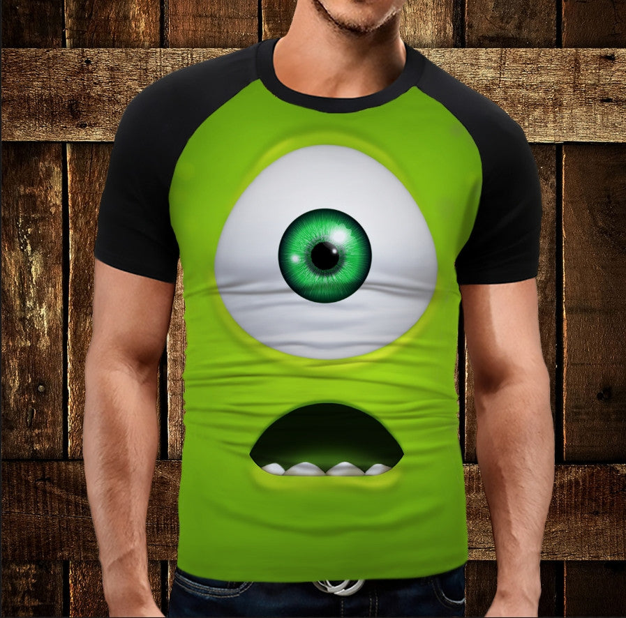 T-shirt 3D All Over Print with the theme Monsters, Inc. Mike Wazowski