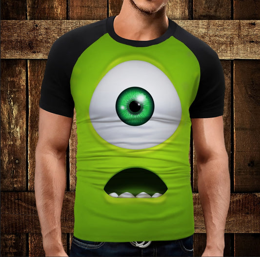 Camiseta 3D All Over Print con el tema Monsters, Inc. Mike Wazowski