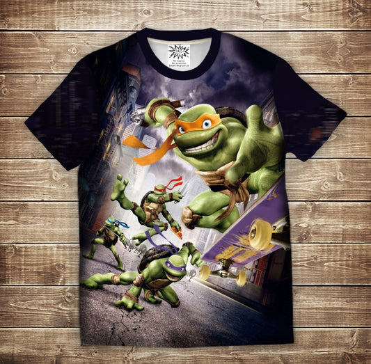 T-shirt 3D All Over Print Young Ninja Turtles